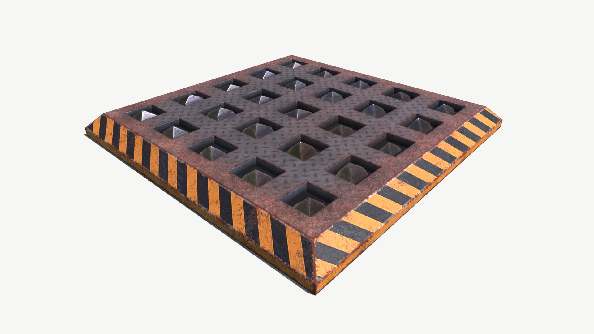 Spike Trap 3 Low-poly 3D model_8