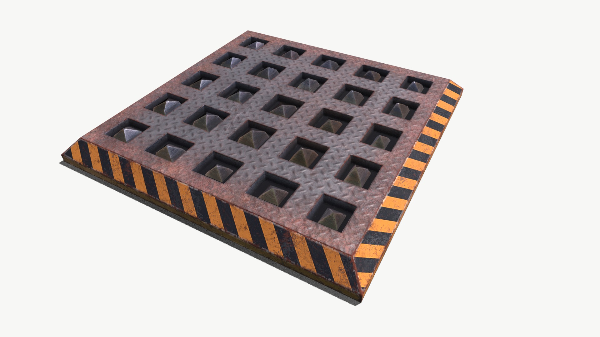Spike Trap 3 Low-poly 3D model_3