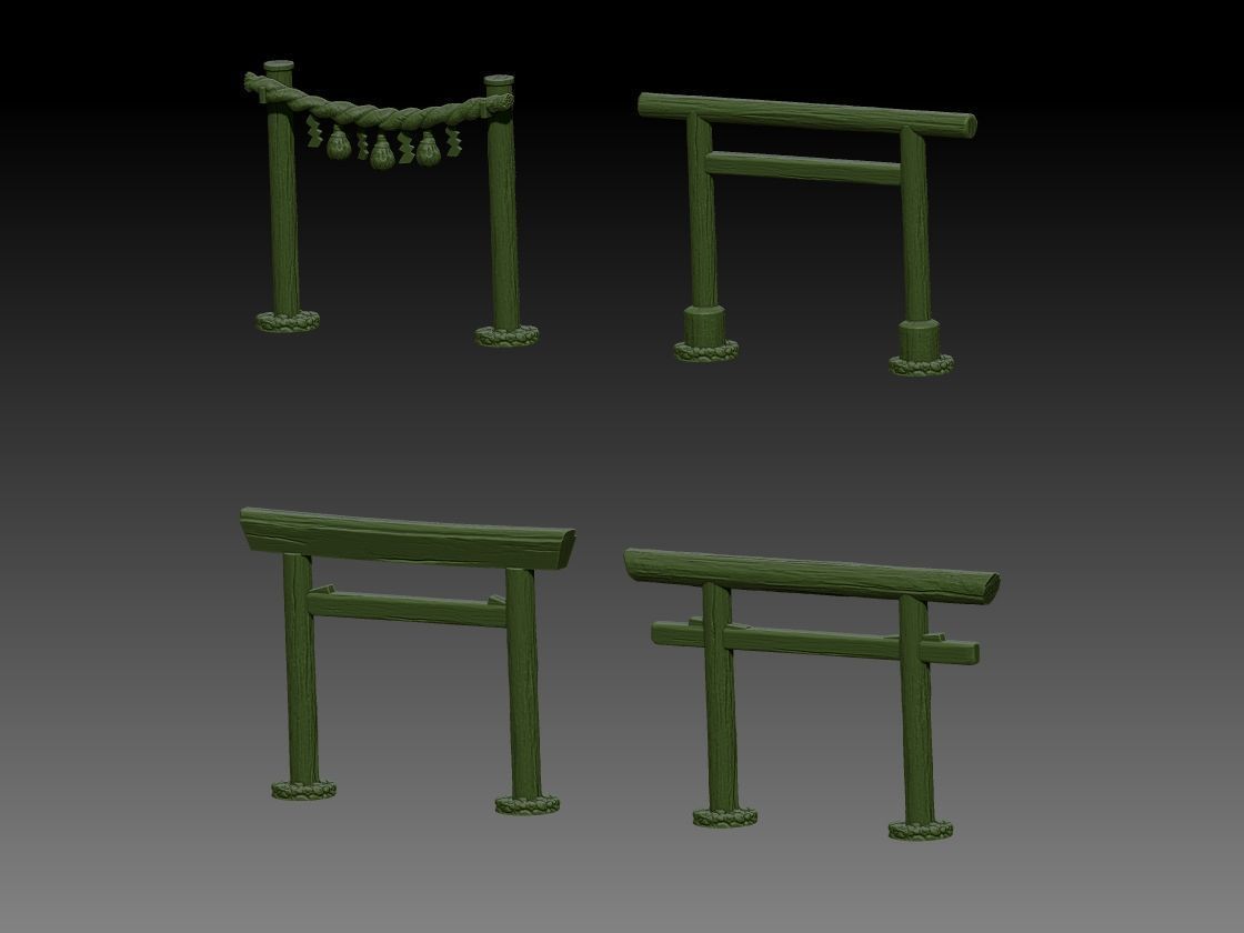 Set Portal Gate 01 3D print model_1