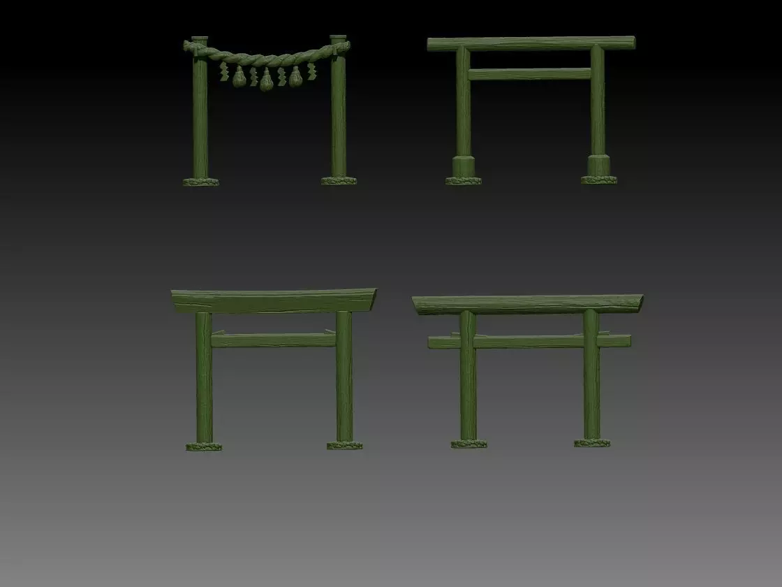 Set Portal Gate 01 3D print model_0