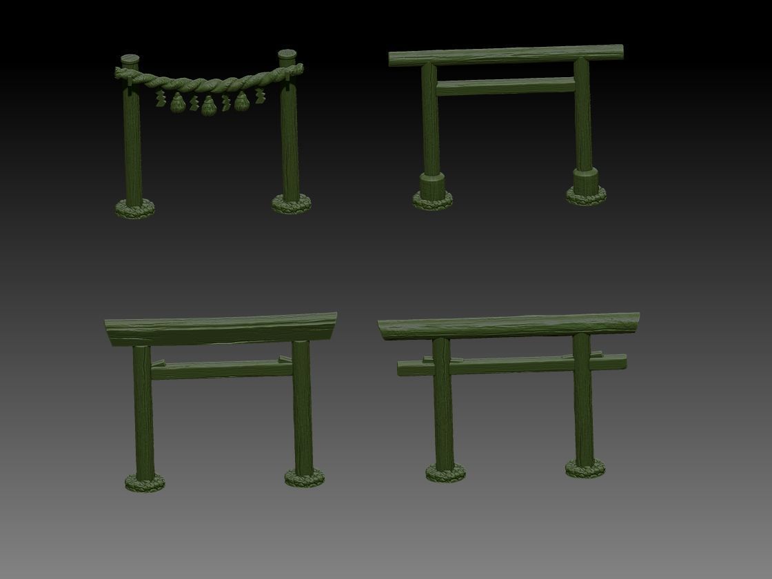 Set Portal Gate 01 3D print model_3