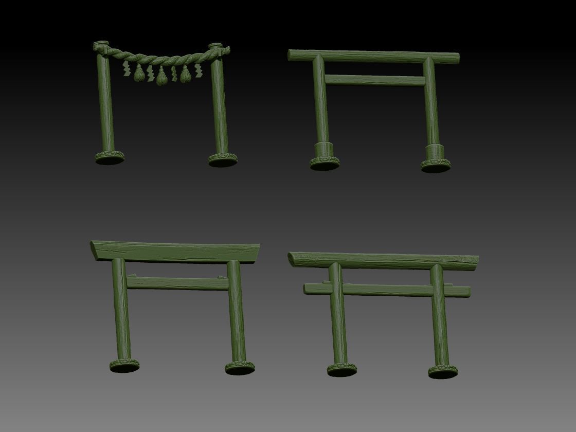 Set Portal Gate 01 3D print model_2