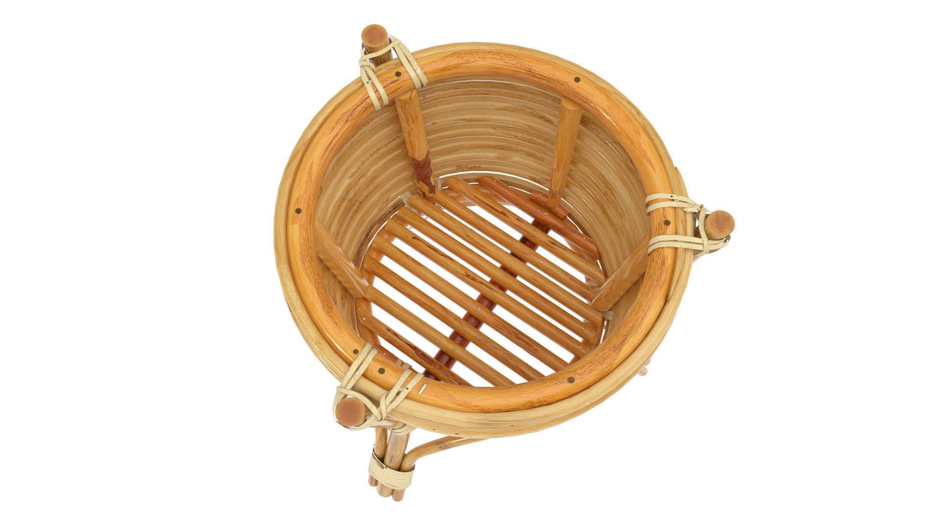 Wicker pot High poly AR model 3D model_1