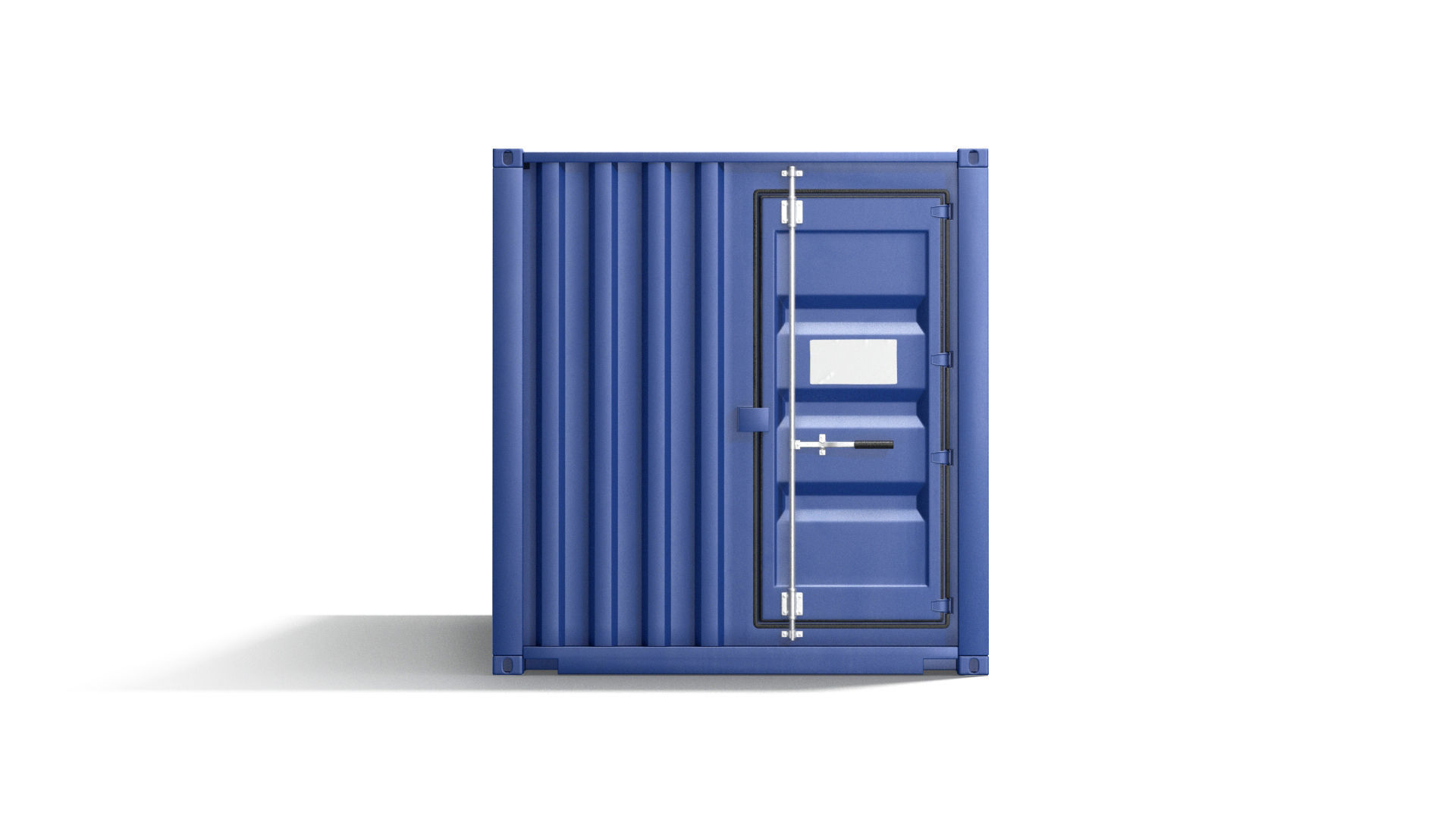Blue Cargo Container - shipping steel box 3D model_4