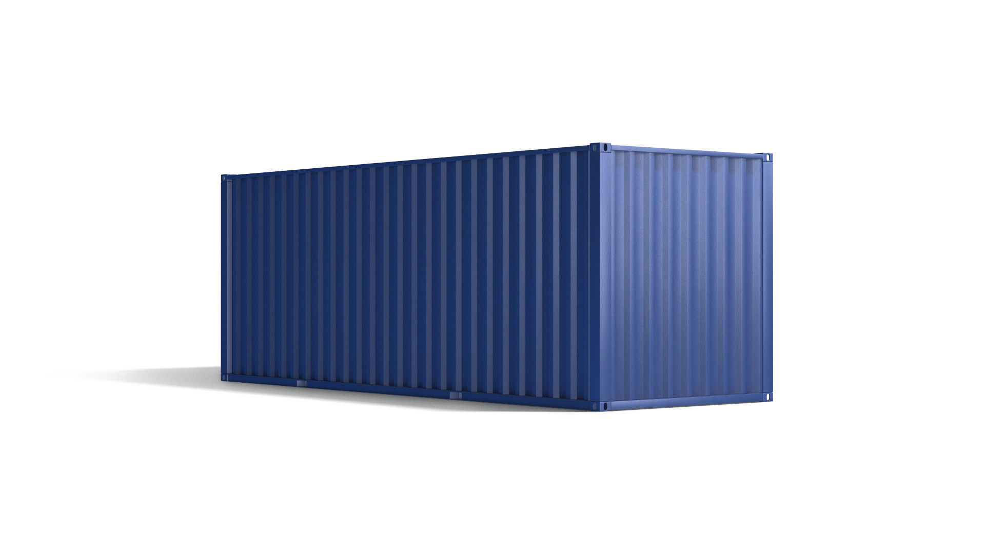 Blue Cargo Container - shipping steel box 3D model_2
