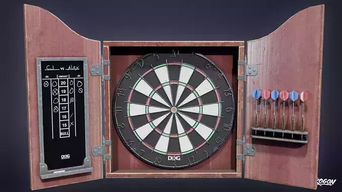 DIVE BAR - Dartboard 01 - LOW POLY