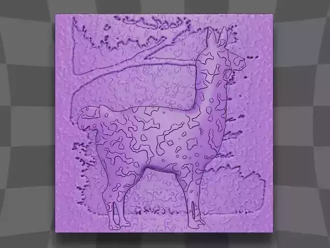 Llama for CNC or 3D printing 3D print model