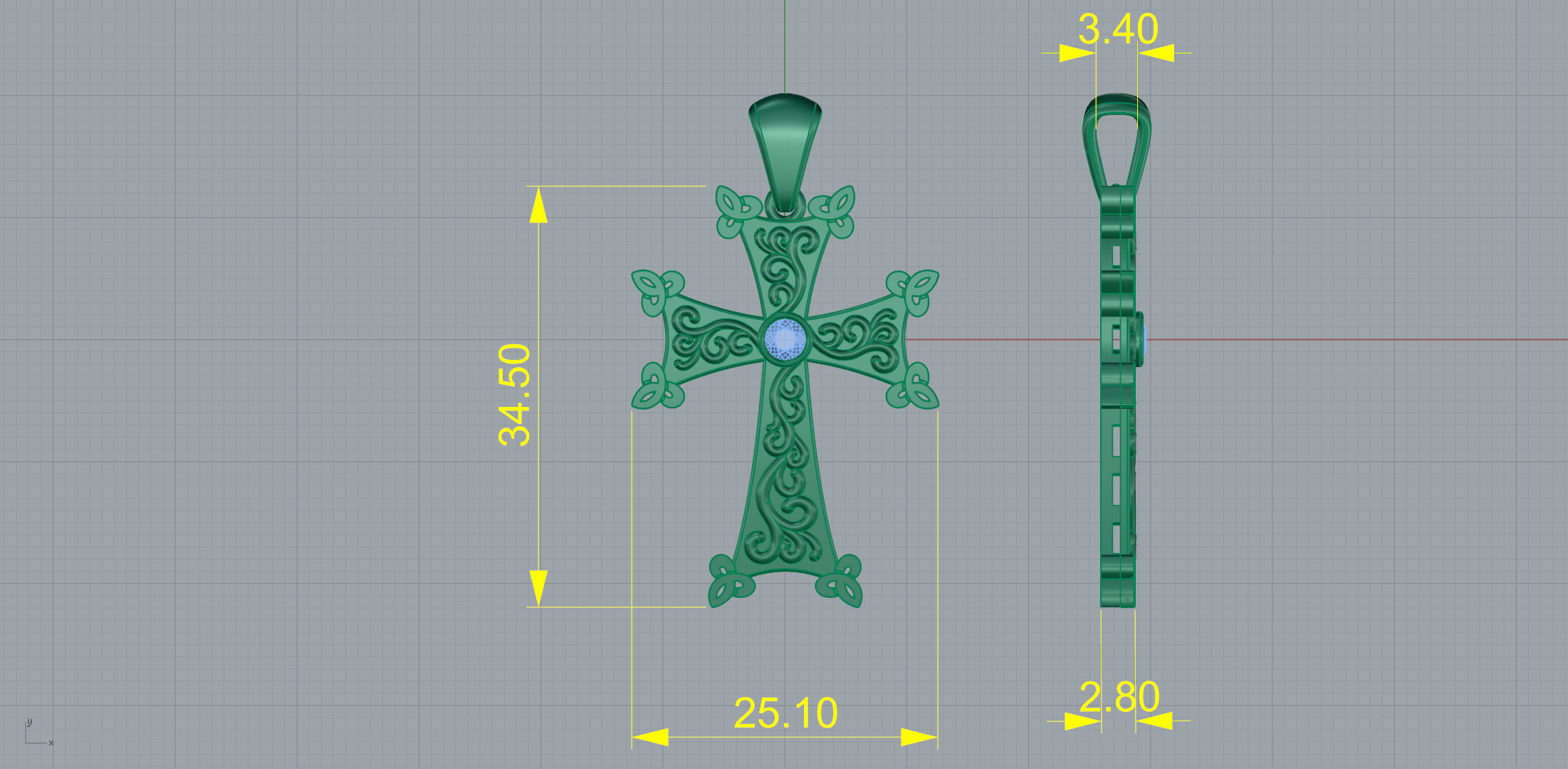 Gold N1239 3D print model_4