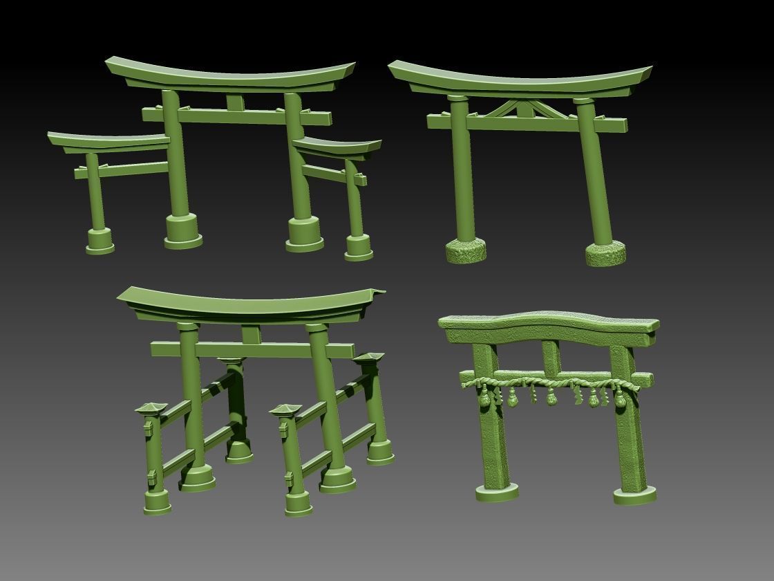 Set Portal Gate 04 3D print model_2