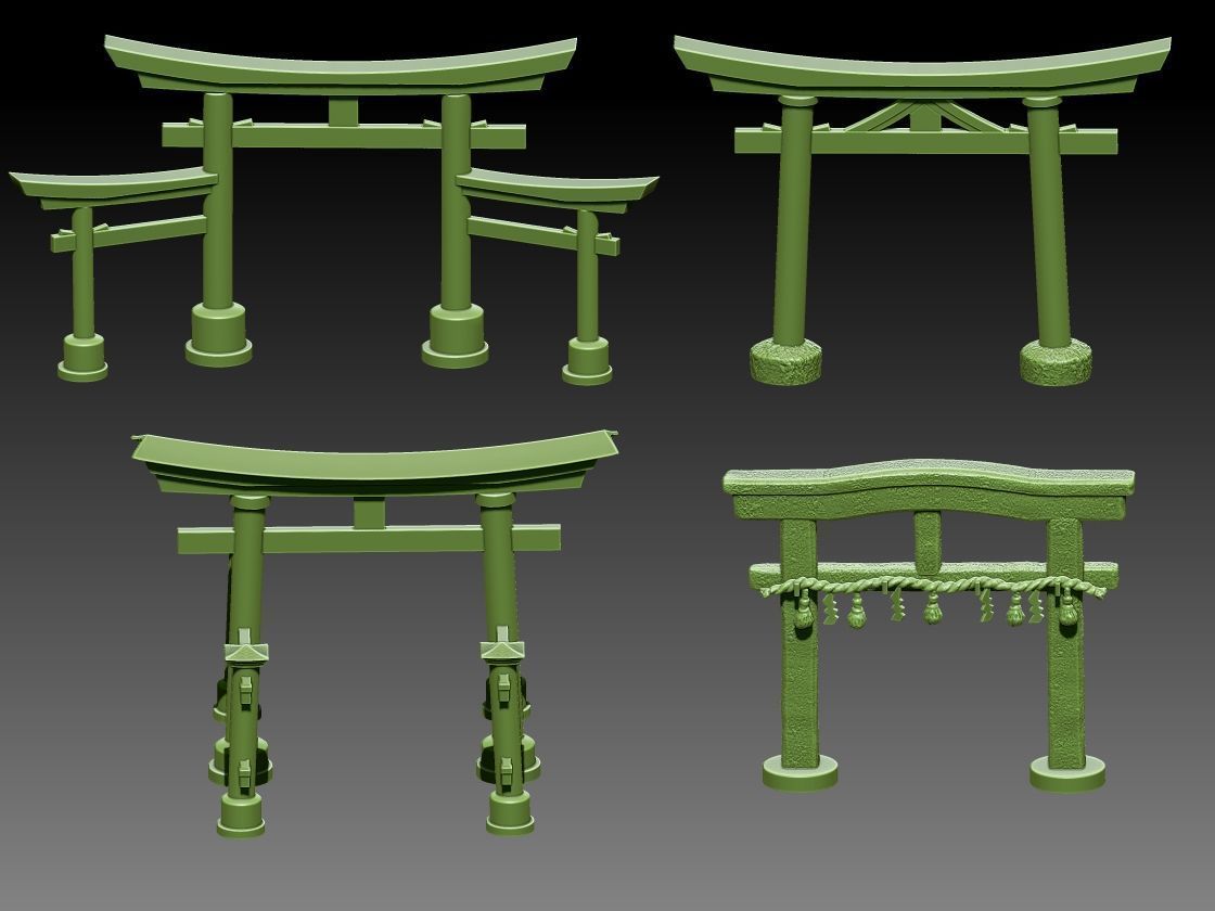 Set Portal Gate 04 3D print model_1