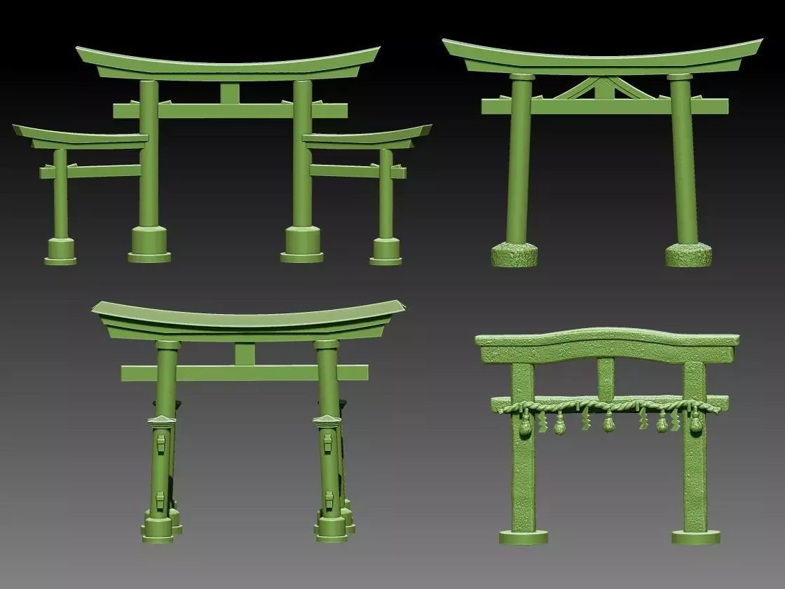 Set Portal Gate 04 3D print model_0