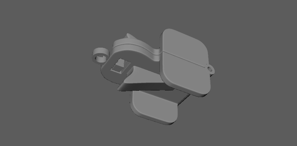 Multi-Purpose Hair Clip Keychain 3D print model_13