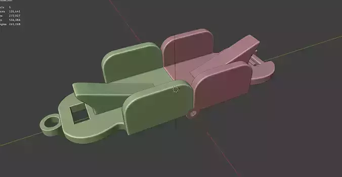 Multi-Purpose Hair Clip Keychain 3D print model