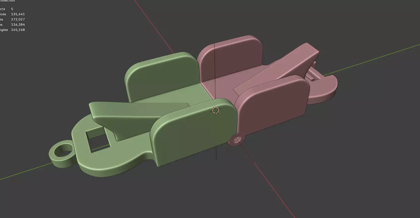 Multi-Purpose Hair Clip Keychain 3D print model_0