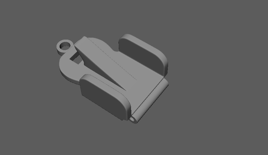 Multi-Purpose Hair Clip Keychain 3D print model_7