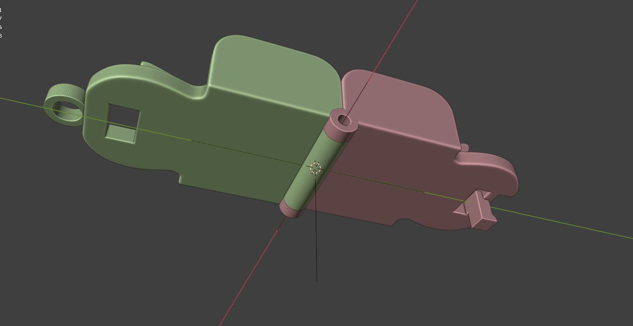 Multi-Purpose Hair Clip Keychain 3D print model_2