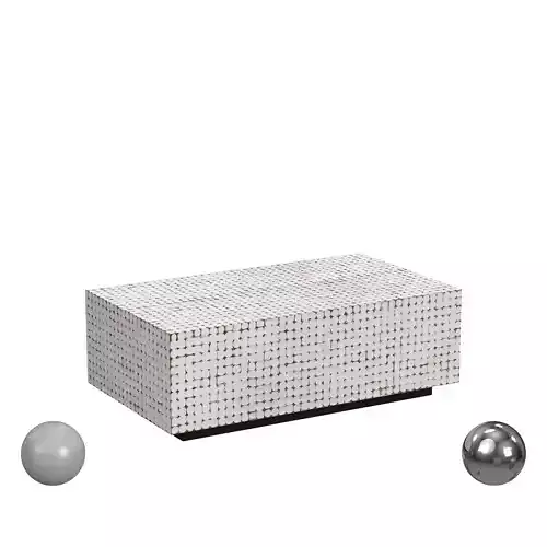 East at Main New Hampton Coconut Shell Mosaic Cocktail Table 