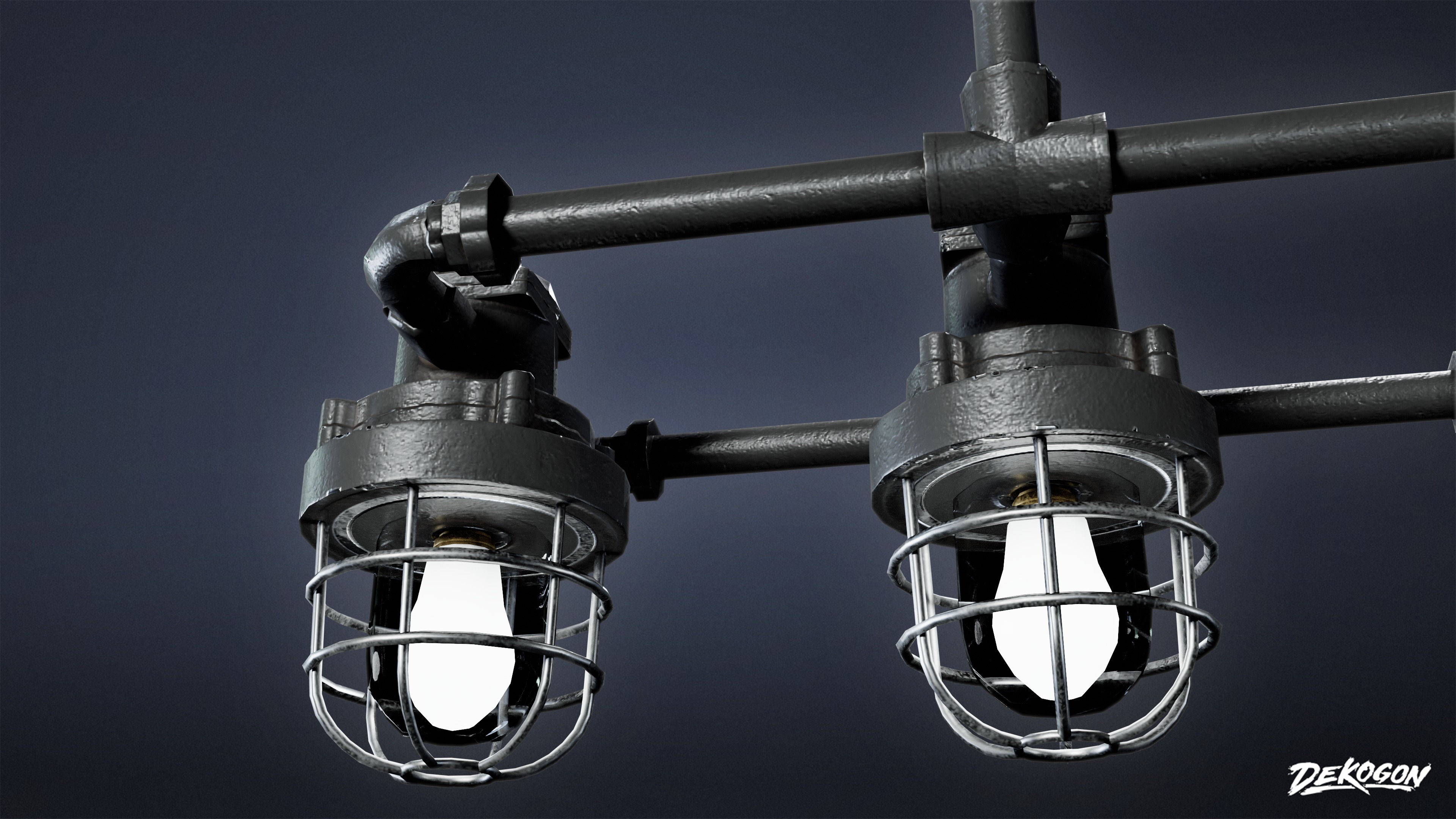 DIVE BAR - Iron Chandelier 01 - LOW POLY Low-poly 3D model_6