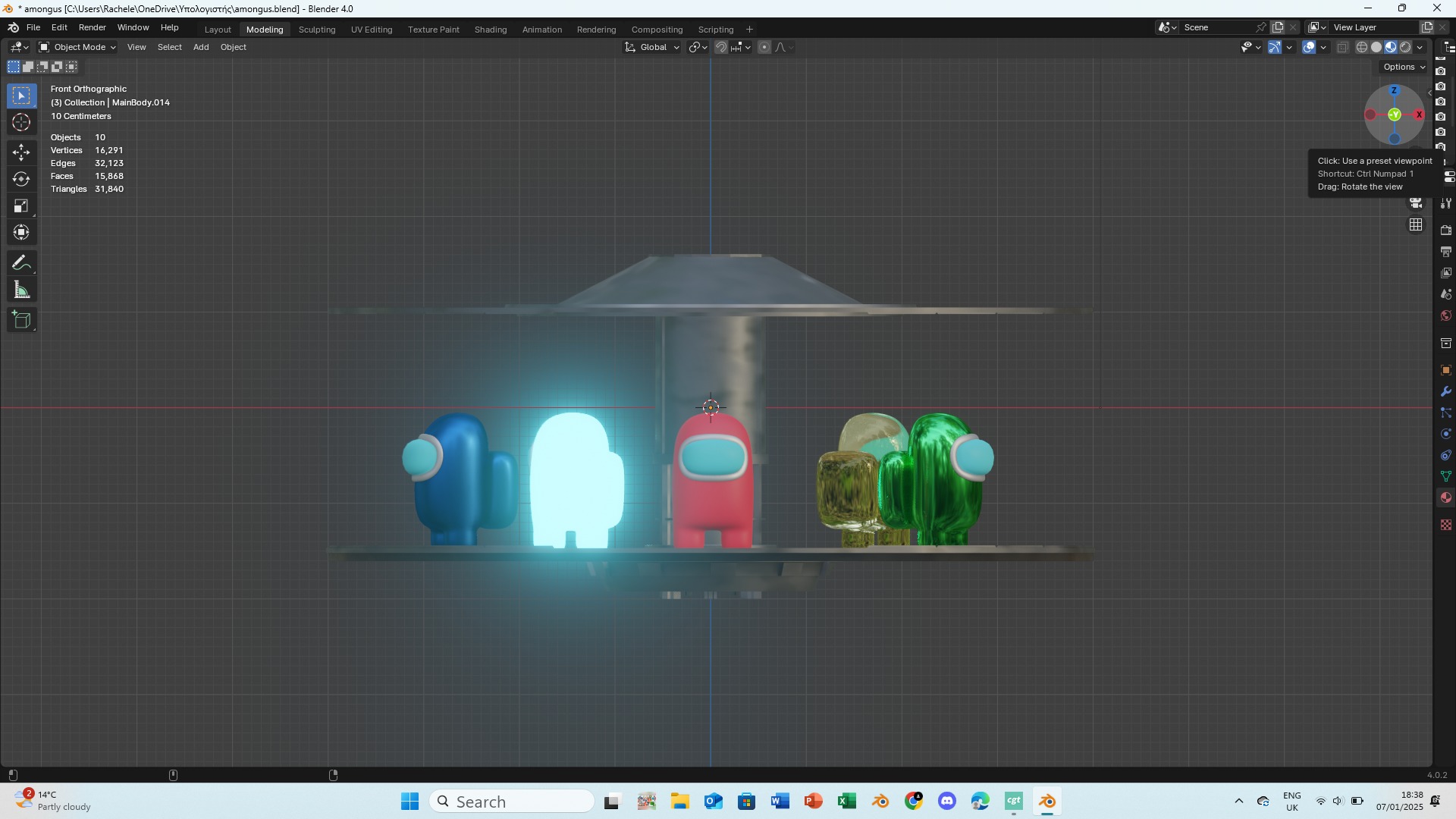 Among Us Low-poly 3D model_7