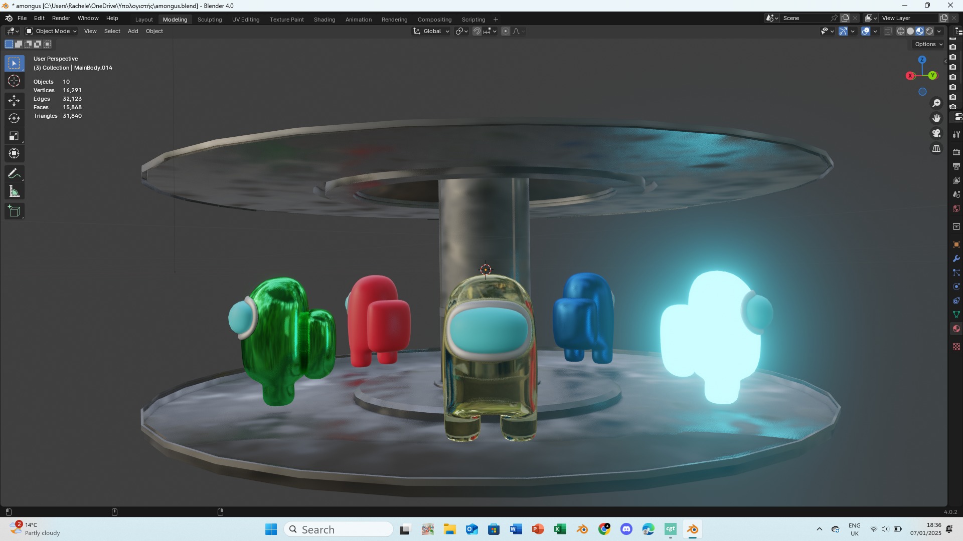 Among Us Low-poly 3D model_1