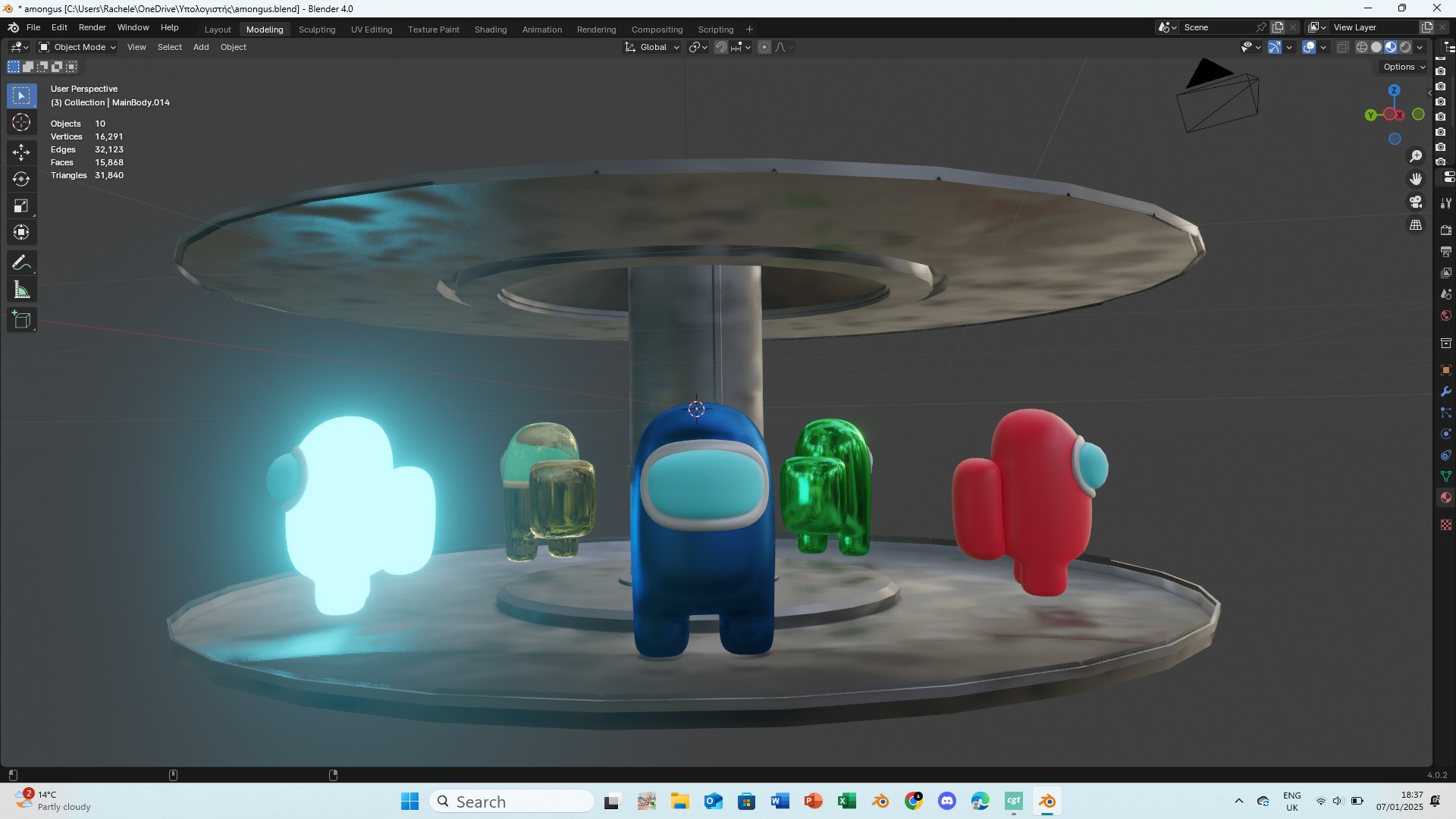 Among Us Low-poly 3D model_5