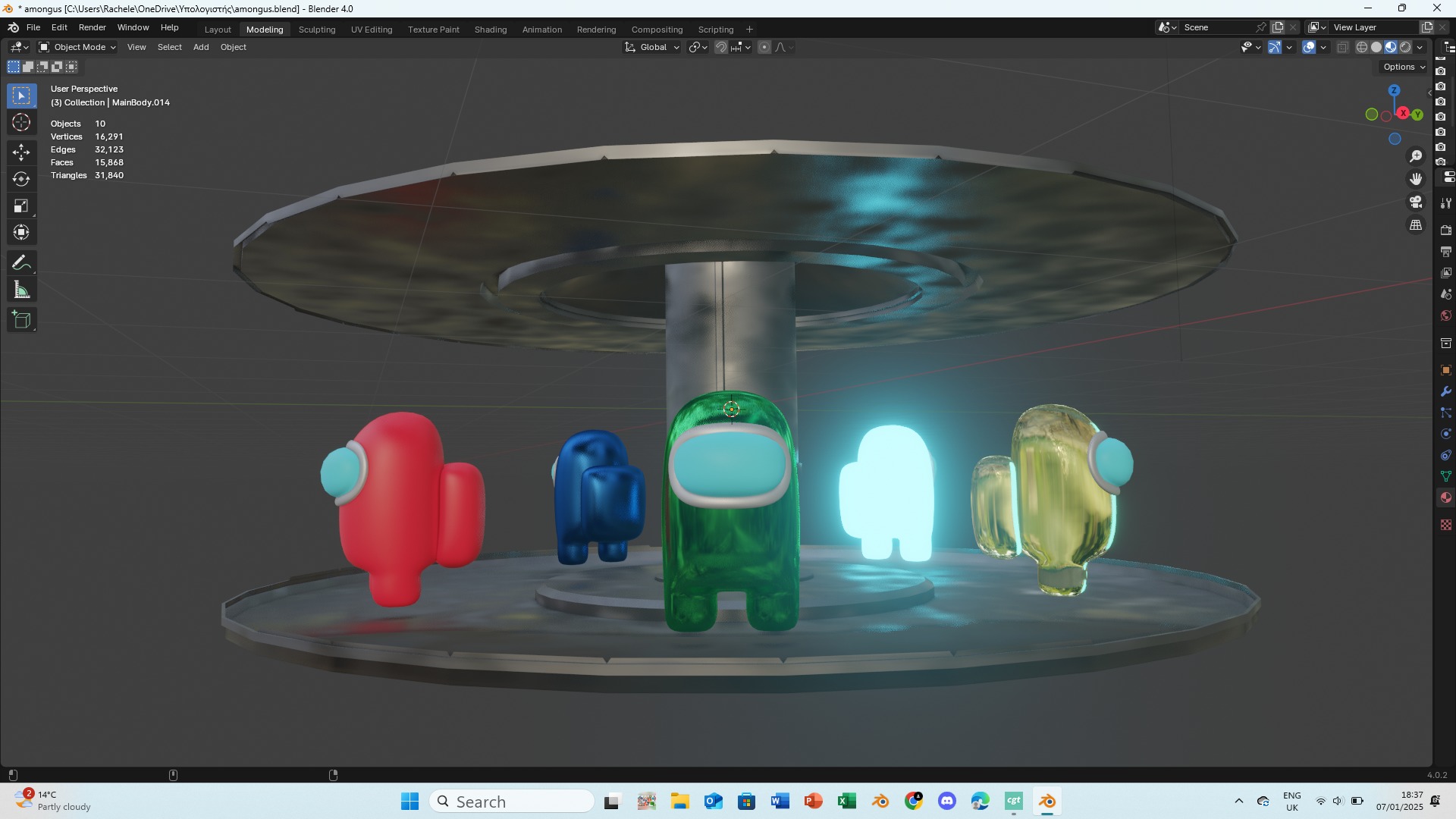Among Us Low-poly 3D model_2