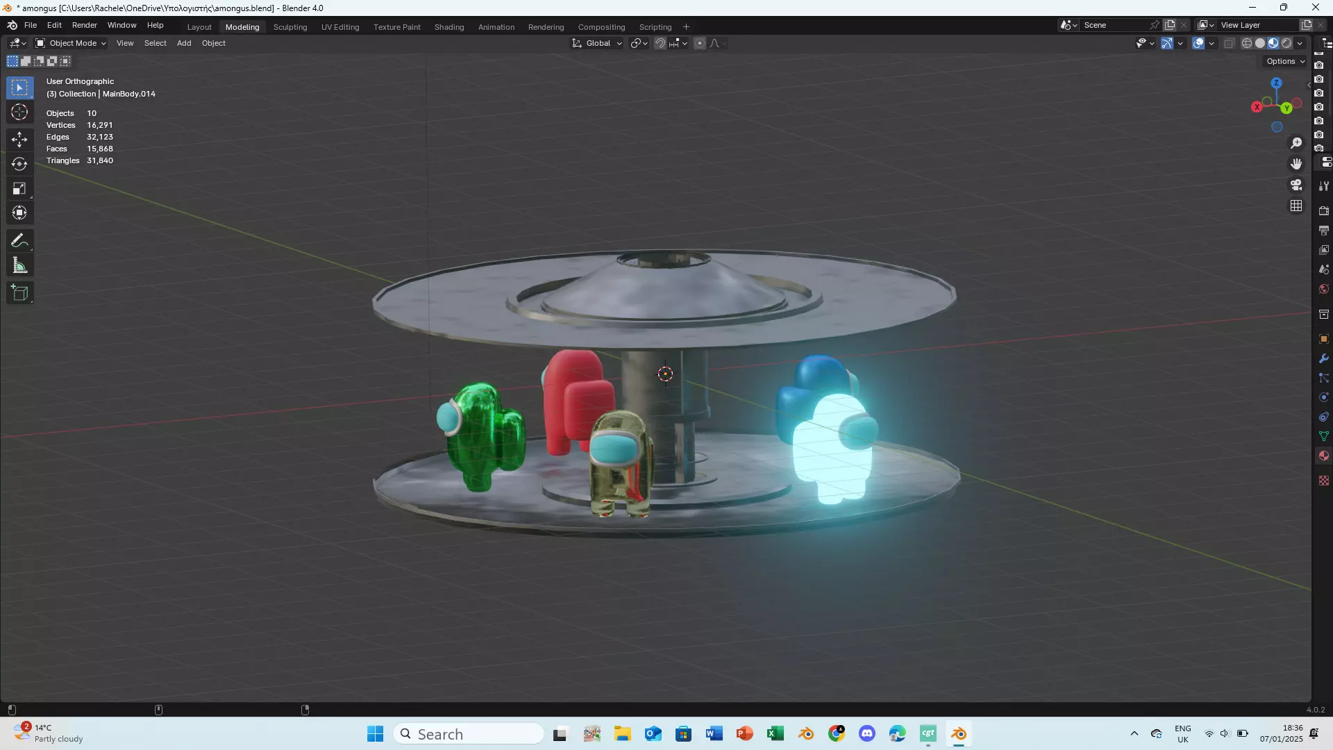 Among Us Low-poly 3D model_0