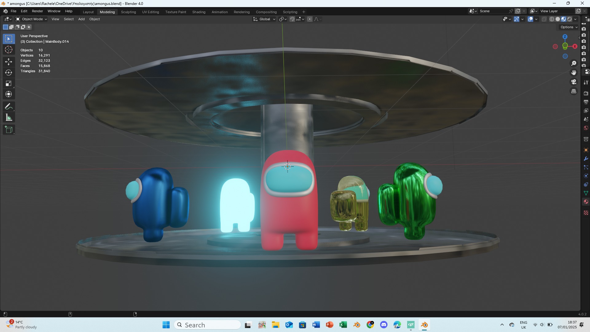 Among Us Low-poly 3D model_3