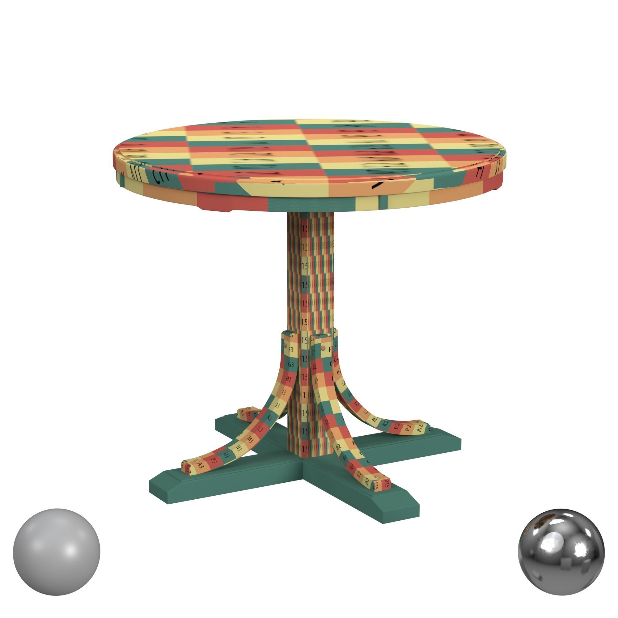 Hillsdale Furniture Counter Height Round Dining Table 3D model_2