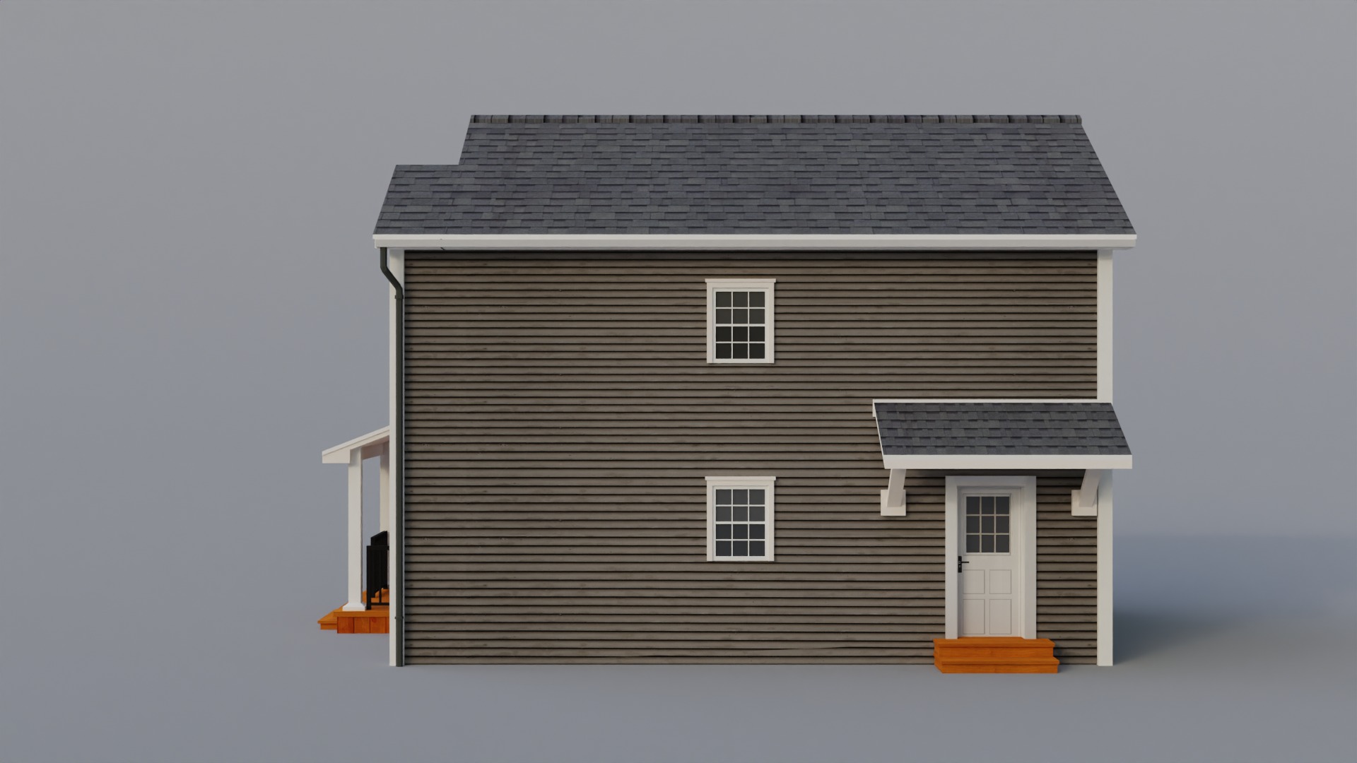 Low Poly house 12 Low-poly 3D model_4