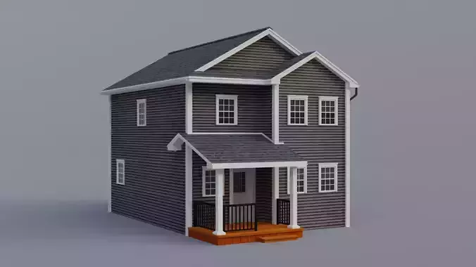 Low Poly house 12 Low-poly 3D model