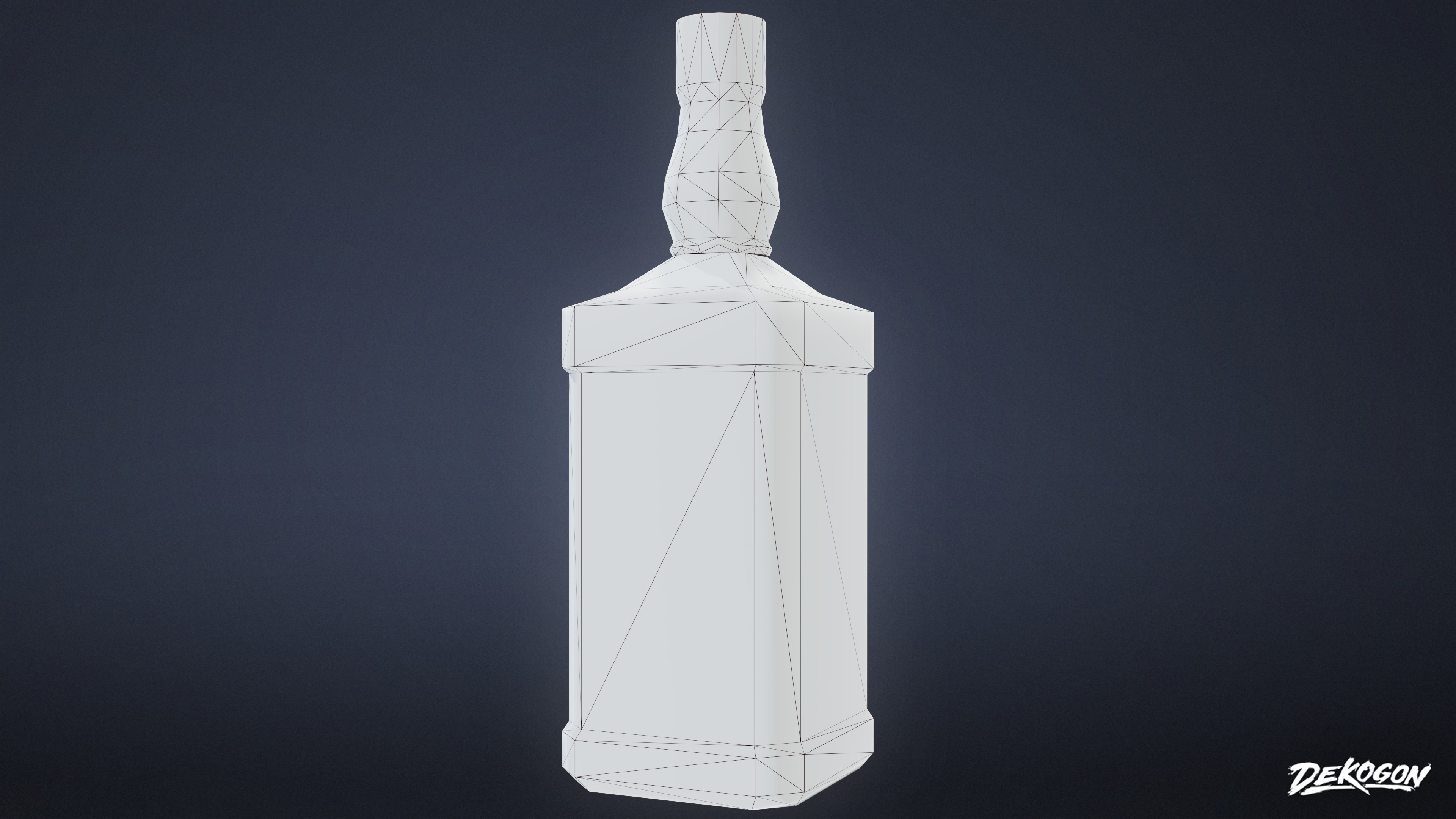 DIVE BAR - Liquor Bottles 01 - LOW POLY Low-poly 3D model_8