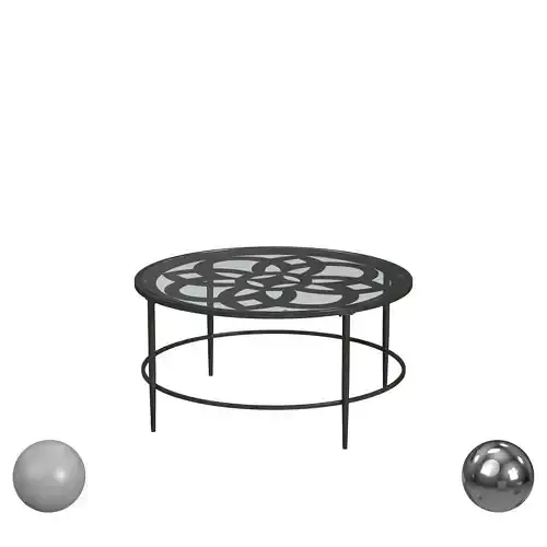 Hillsdale Furniture Marsala Glass-Top Metal Coffee Table