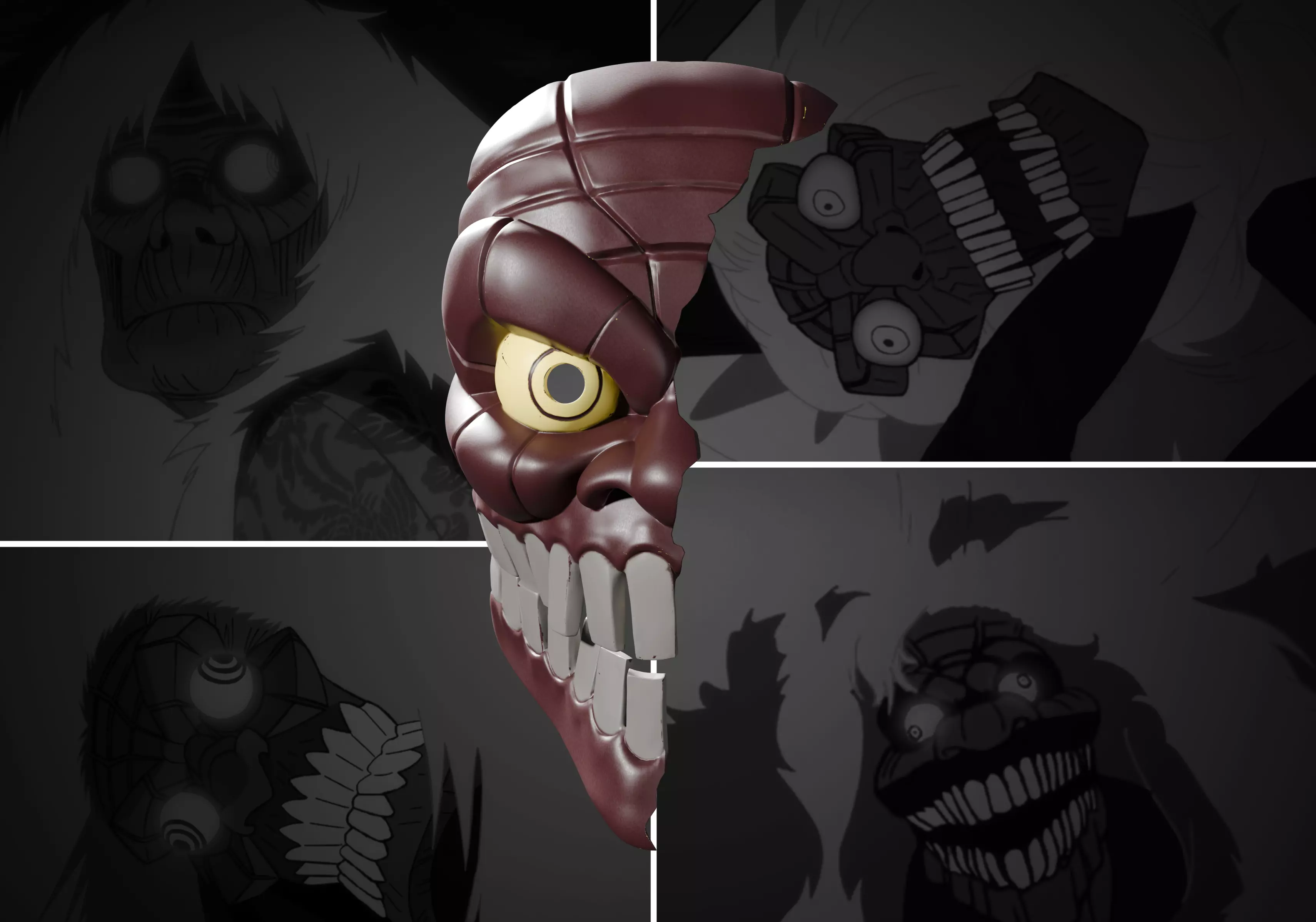 Turbo Granny Okarun 2st phase mask frome anime dandadan 3D print model