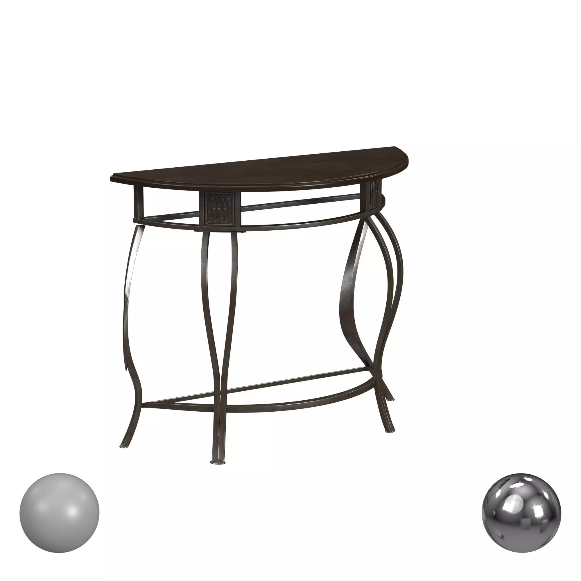Hillsdale Montello Wood Top Console Table 3D model_0