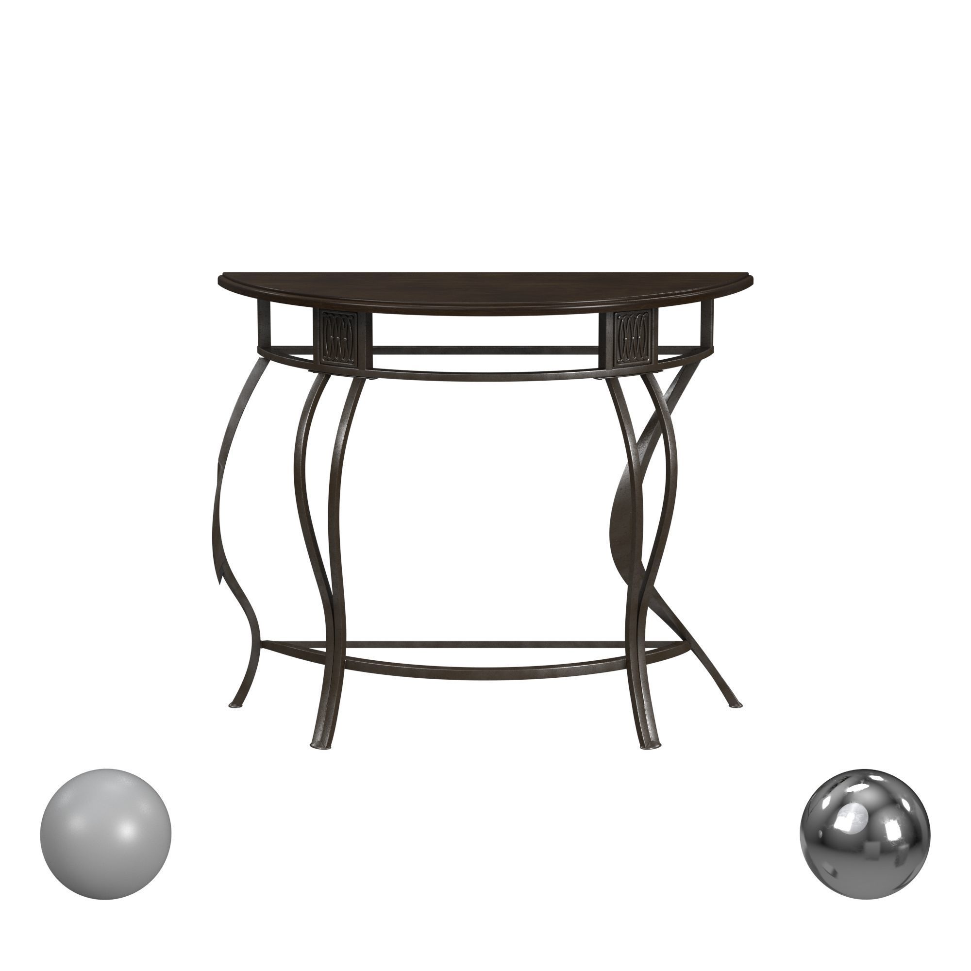 Hillsdale Montello Wood Top Console Table 3D model_1