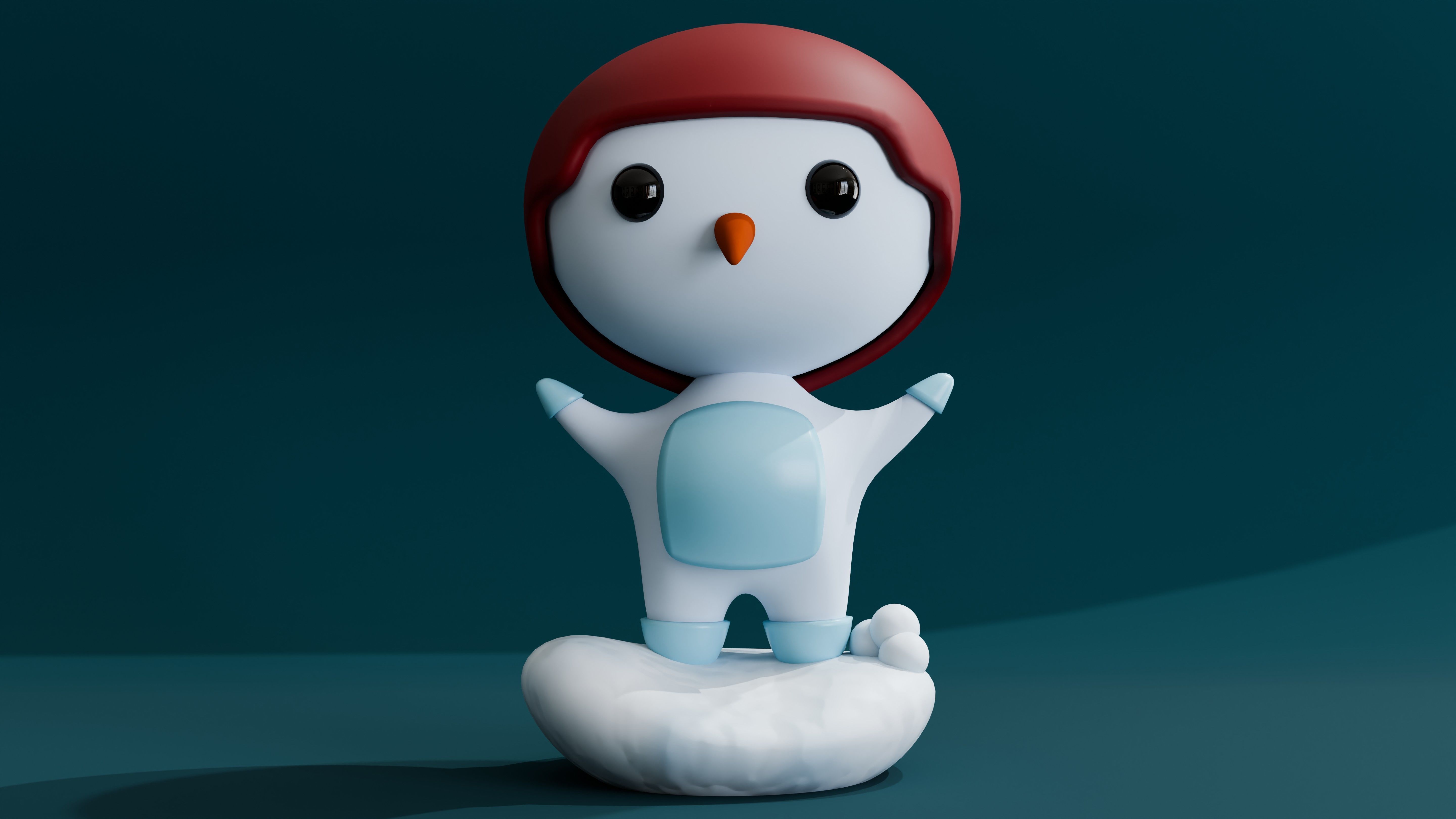 Cartoon Penguin 3D model_1