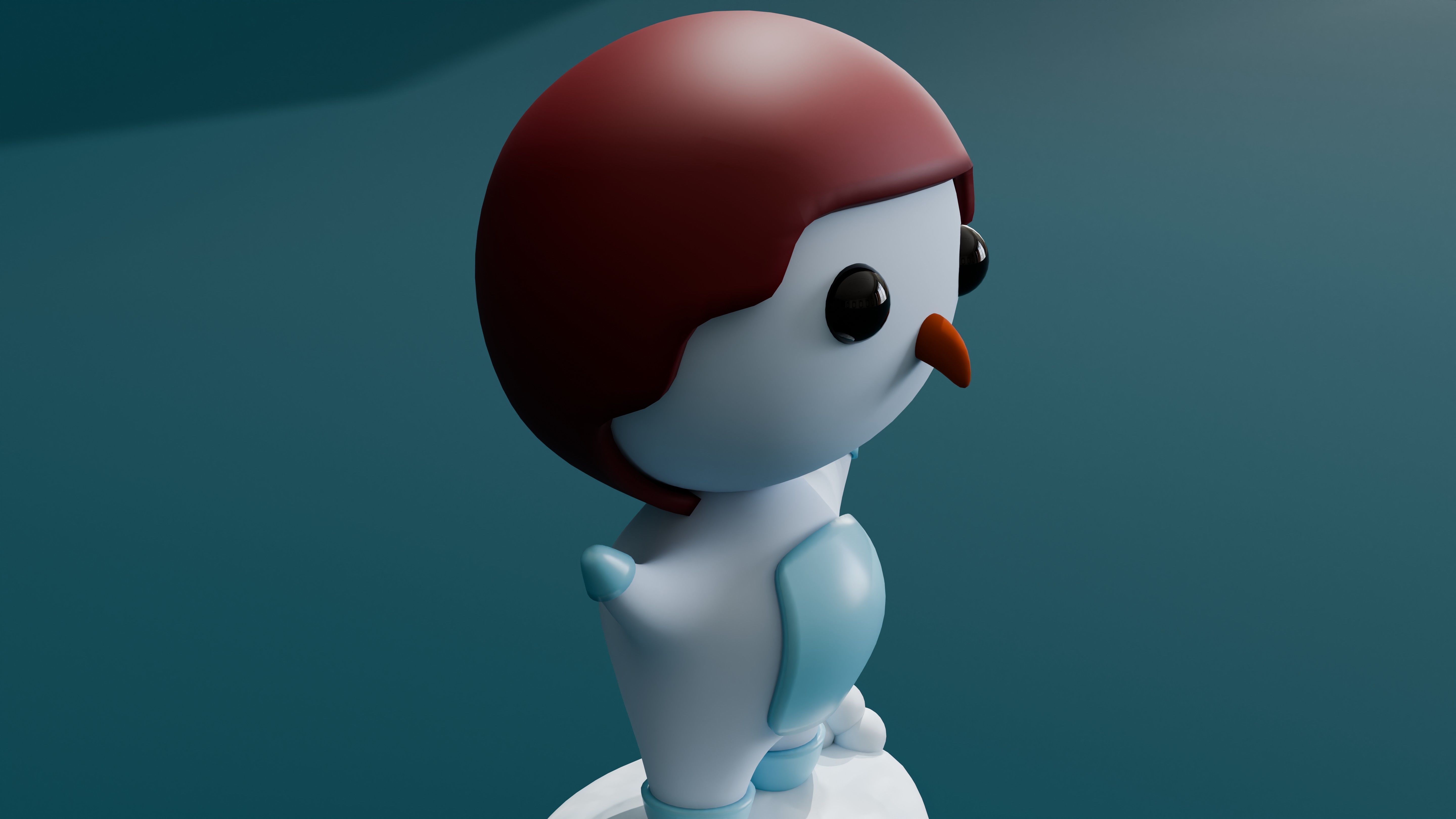 Cartoon Penguin 3D model_3