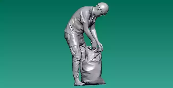 Labor workers statue - 3D print
