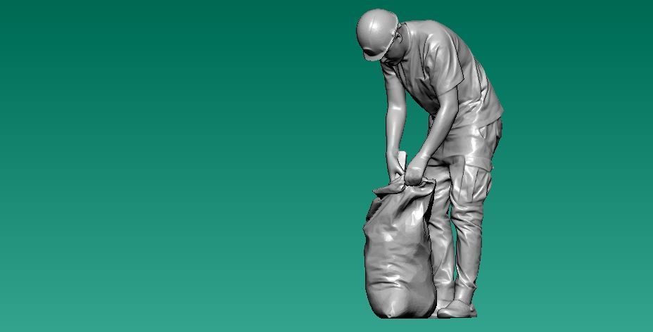 Labor workers statue - 3D print 3D print model_2