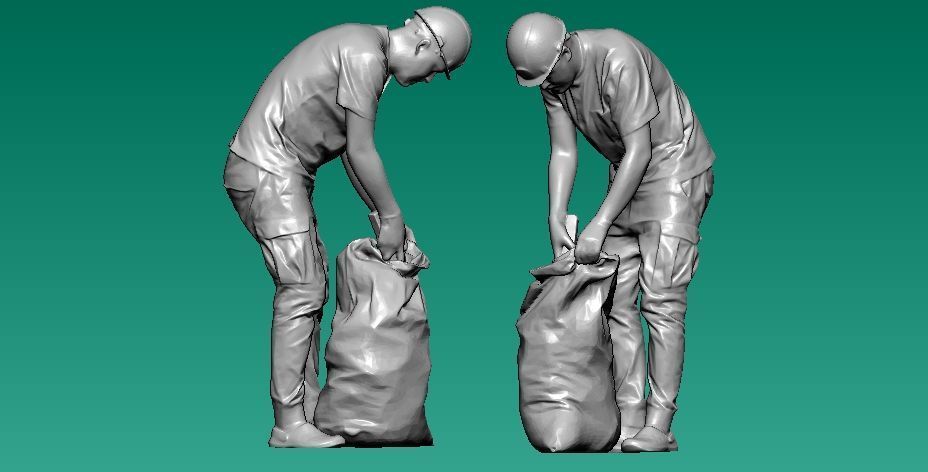 Labor workers statue - 3D print 3D print model_1
