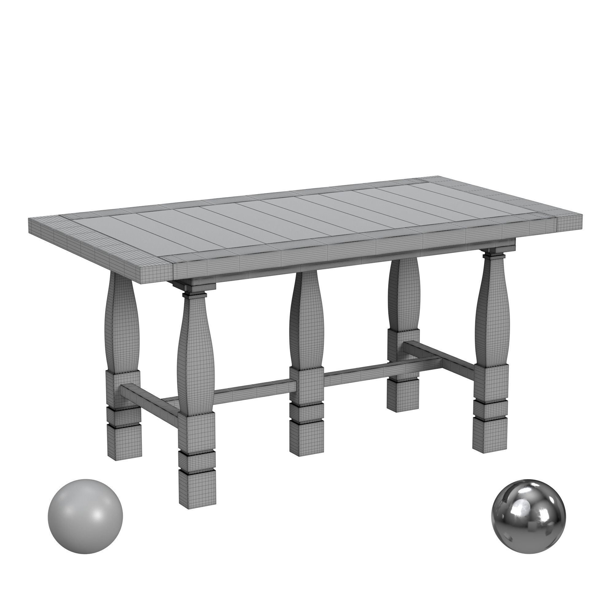 Hooker Furniture Ciao Bella Friendship Table 3D model_3