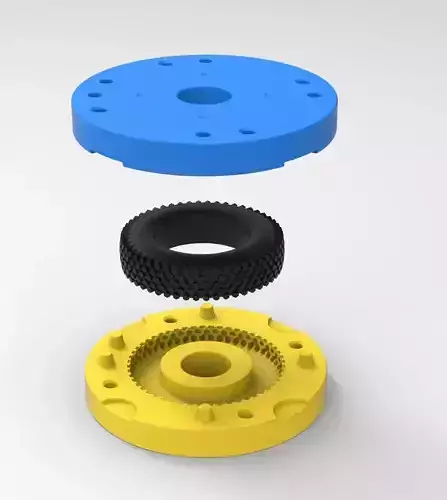 Mold for diecast tire 4 Scale 1 to 10 and 1 to 14 and 1 to 25 3D print model