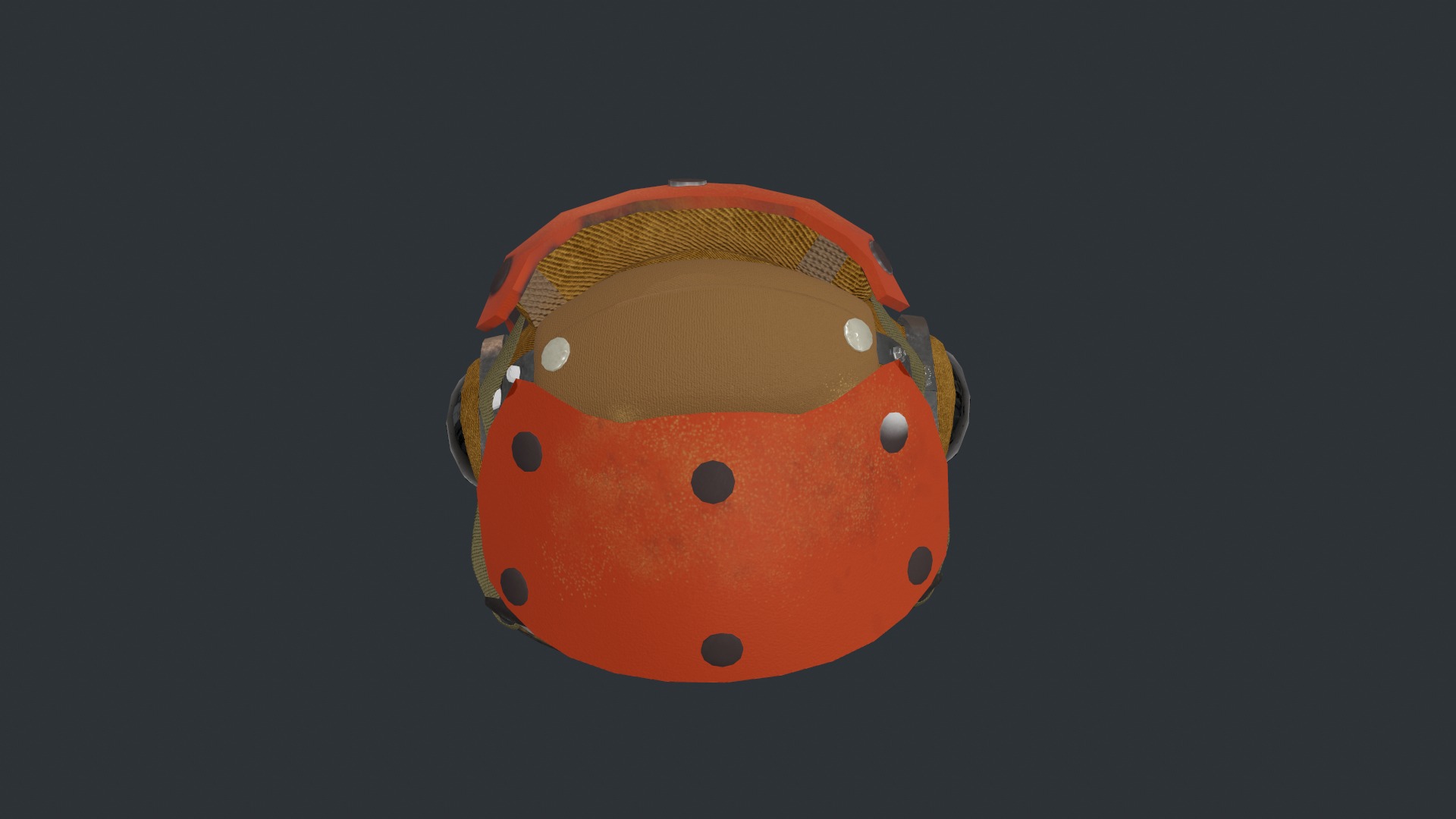 Flight deck Helmet Low-poly 3D model_7