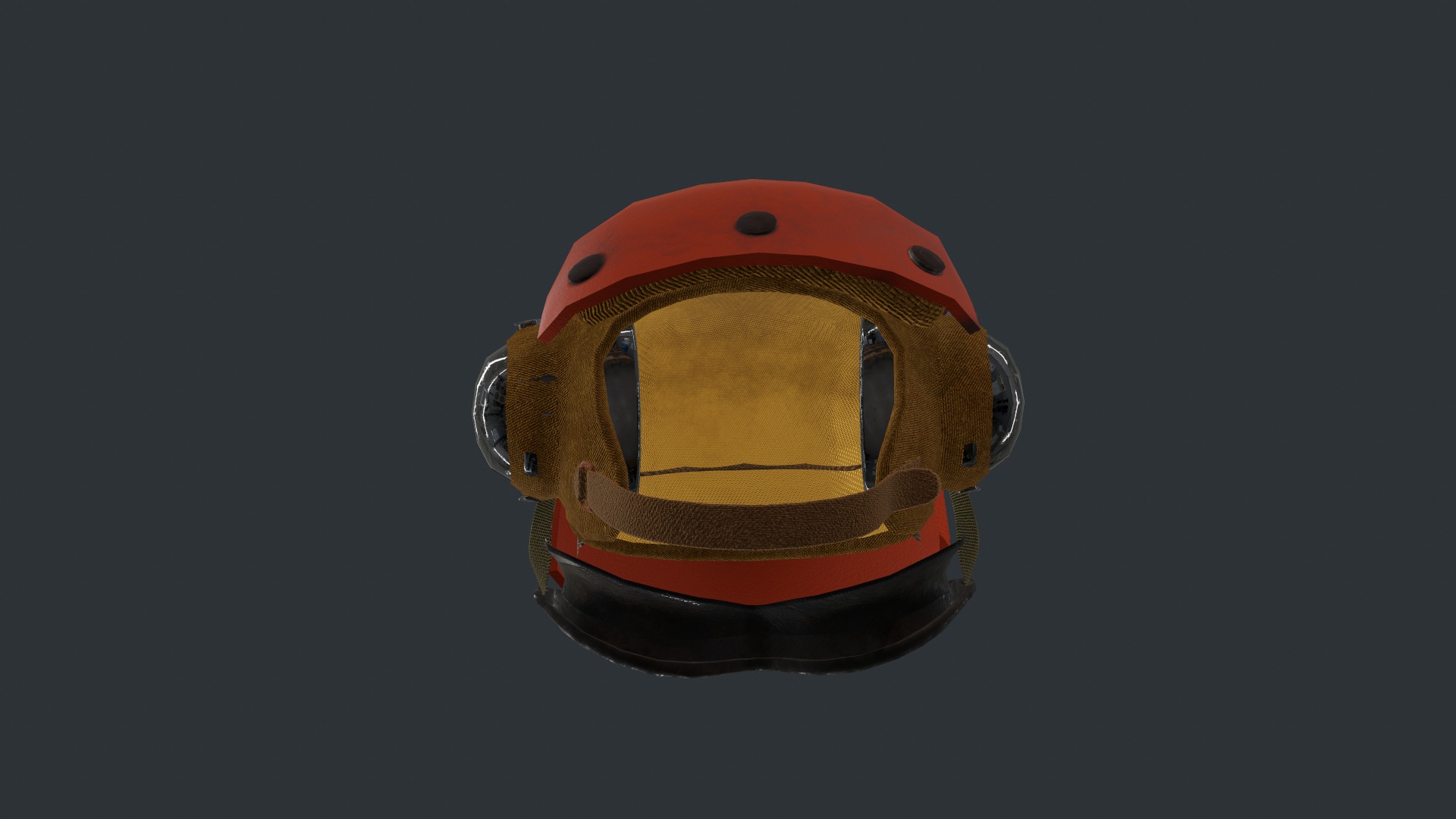 Flight deck Helmet Low-poly 3D model_14