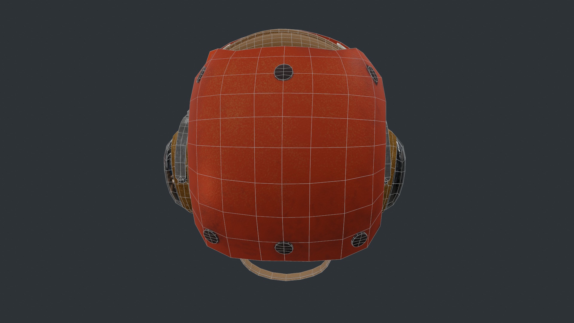 Flight deck Helmet Low-poly 3D model_12