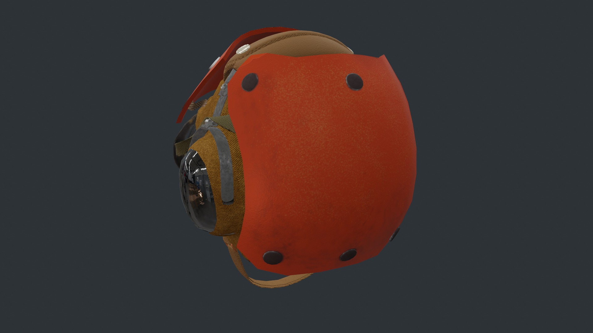 Flight deck Helmet Low-poly 3D model_4