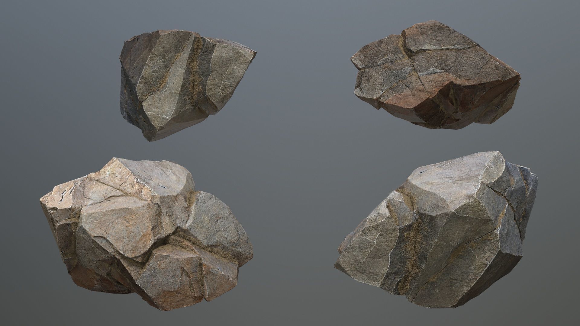 desert rocks Low-poly 3D model_9