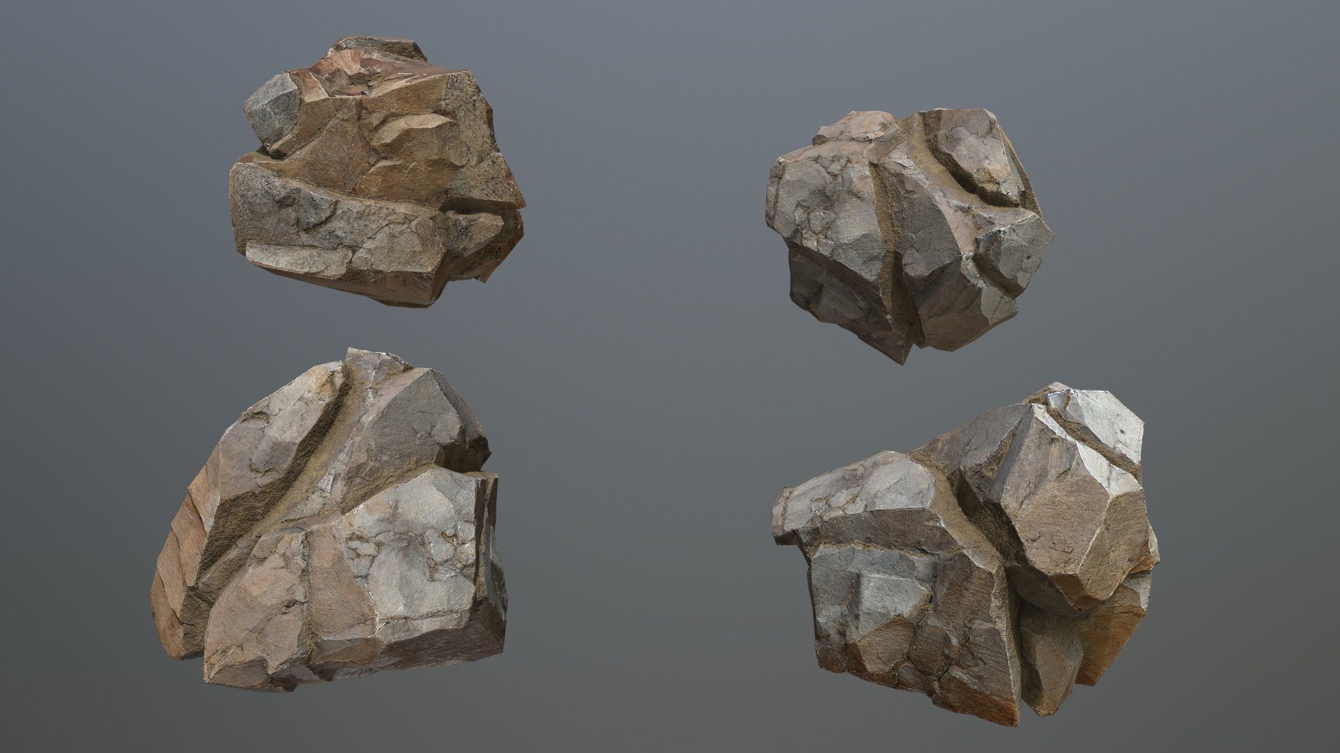 desert rocks Low-poly 3D model_12