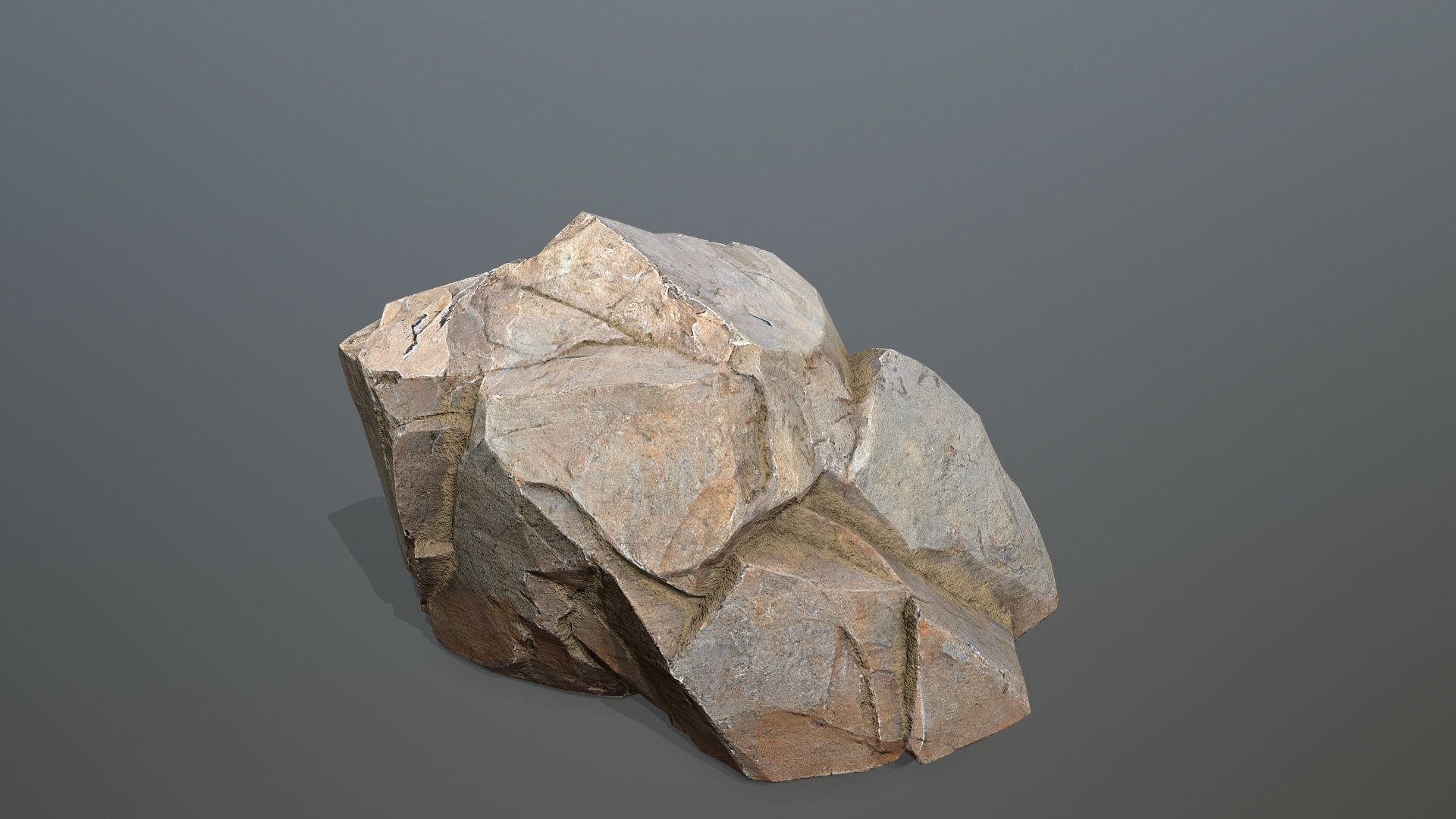 desert rocks Low-poly 3D model_2